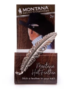 Montana Silversmiths Pluma Decorativa Con Baño De Plata Para Adornar Sombrero Cowboy 7 Montana Silversmiths Pluma Decorativa Con Baño De Plata Para Adornar Sombrero Cowboy -Moda Complementos Tienda HF4059BK 2