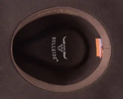 Sombrero Fieltro Marrón Moda Cowboy Con Piedras Talladas Azules