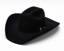 Sombrero Vaquero Clásico Negro Ala Grande De Fieltro De Lana