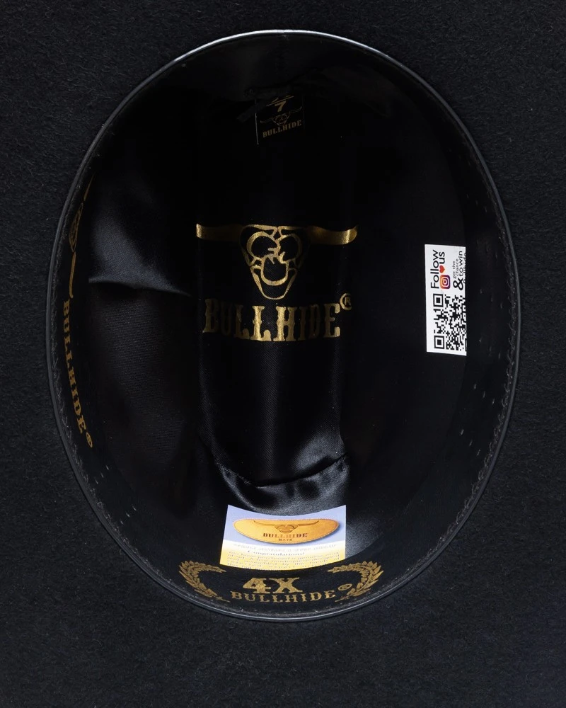 Sombrero Vaquero Clásico Negro Ala Grande De Fieltro De Lana 2 Sombrero Vaquero Clásico Negro Ala Grande De Fieltro De Lana - Imagen 2