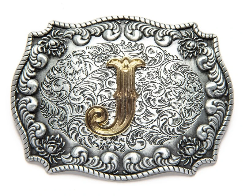 Hebilla Con Grabados Estilo Americano Letra J 1 Hebilla Con Grabados Estilo Americano Letra J