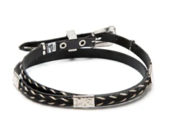 Cinta Adorno Sombrero Cowboy Con Trenzado Imitación Crin Marrón Y Negra