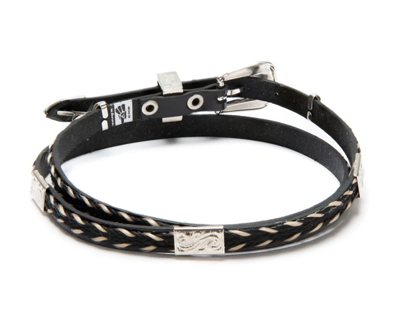 Cinta Adorno Sombrero Cowboy Con Trenzado Imitación Crin Marrón Y Negra 1 Cinta Adorno Sombrero Cowboy Con Trenzado Imitación Crin Marrón Y Negra