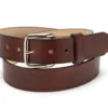 Cinturón Clásico Liso Cuero Marrón Rojizo Hecho En Estados Unidos