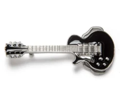 Hebilla Para Cinturón Forma Guitarra Eléctrica Negra
