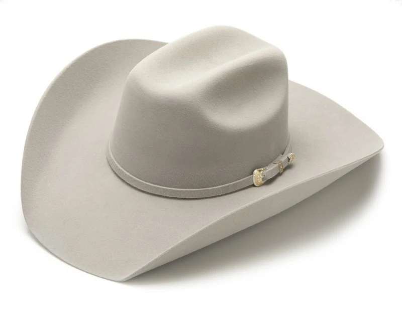Sombrero Cowboy Cattleman Fieltro De Lana Gris Ala Grande Texana 2 Sombrero Cowboy Cattleman Fieltro De Lana Gris Ala Grande Texana - Imagen 2