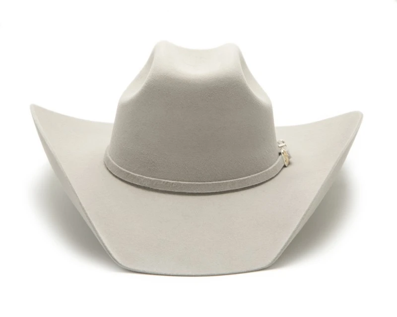 Sombrero Cowboy Cattleman Fieltro De Lana Gris Ala Grande Texana 3 Sombrero Cowboy Cattleman Fieltro De Lana Gris Ala Grande Texana - Imagen 3