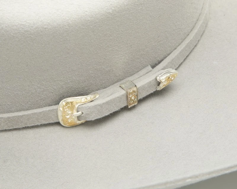 Sombrero Cowboy Cattleman Fieltro De Lana Gris Ala Grande Texana 4 Sombrero Cowboy Cattleman Fieltro De Lana Gris Ala Grande Texana - Imagen 4