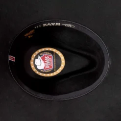 Sombrero Fieltro Negro Moda Western Dallas Hats Con Cinta Negra