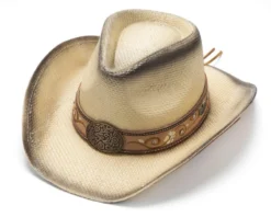 Sombrero Cowgirl Paja Rígida Natural Para Mujer Con Dibujo Floral Cosido Y Grabado En Cuero 8 Sombrero Cowgirl Paja Rígida Natural Para Mujer Con Dibujo Floral Cosido Y Grabado En Cuero -Moda Complementos Tienda Paola