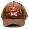 Gorra Beisbolera Rebel Since 1861 Marrón Envejecido Con Cierre Velcro