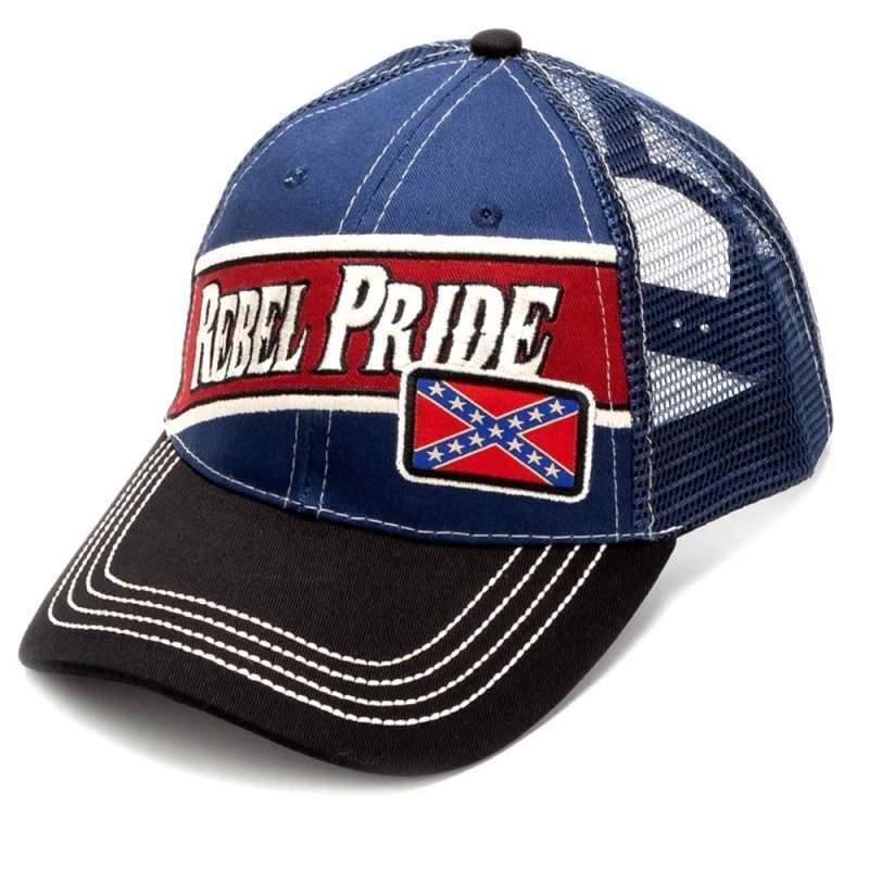 Gorra Trucker Azul Confederada Con Banda Rebel Pride Bandera Dixie 2 Gorra Trucker Azul Confederada Con Banda Rebel Pride Bandera Dixie - Imagen 2
