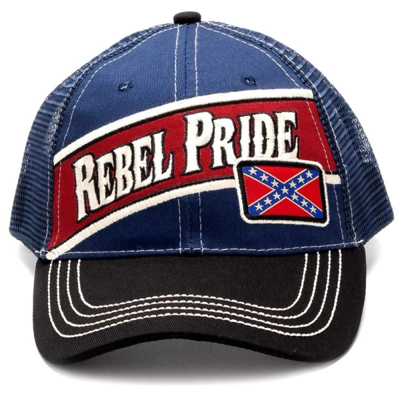 Gorra Trucker Azul Confederada Con Banda Rebel Pride Bandera Dixie 1 Gorra Trucker Azul Confederada Con Banda Rebel Pride Bandera Dixie