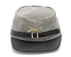 Réplica Gorra Ejército Confederado Hecha En Ante Gris