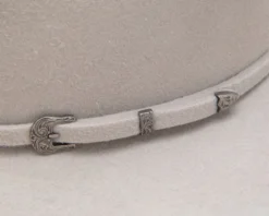 Sombrero Vaquero Americano Copa Alta Fieltro De Lana Natural Color Claro