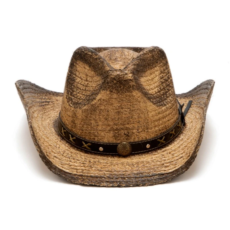 Sombrero Country Unisex Conner Hats Paja Tostada Marrón Vintage 5 Sombrero Country Unisex Conner Hats Paja Tostada Marrón Vintage - Imagen 5